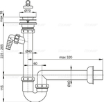 Сифон для мойки AlcaPlast A810-DN40