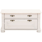 Скамья в прихожую Сюзанна из сосны, 91х42х46 см, белая обувница для хранения вещей и обуви в прихожей