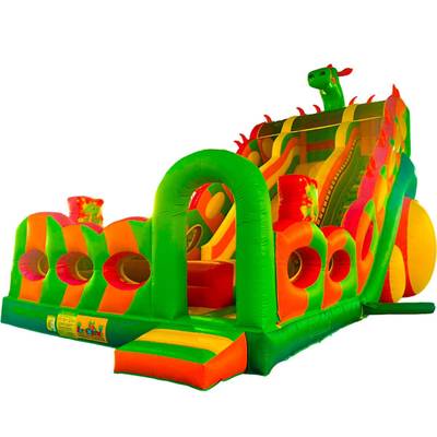 Коммерческий надувной батут-горка «Дракон», 11,5*6*9 м