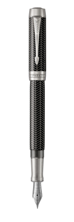 Перьевая ручка Parker Duofold Prestige Centennial, Black Chevron CT, перо: M