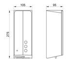 Диспенсер для мыла сенсорный 1000 мл. нерж. сталь AUTOMATICS 03039.S матовый
