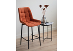 Барный стул Woodville Челси 360 терракотовый (zd 432), черный np, ножки черные