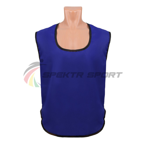 Манишка футбольная односторонняя Spektr Sport синяя, р.42-48