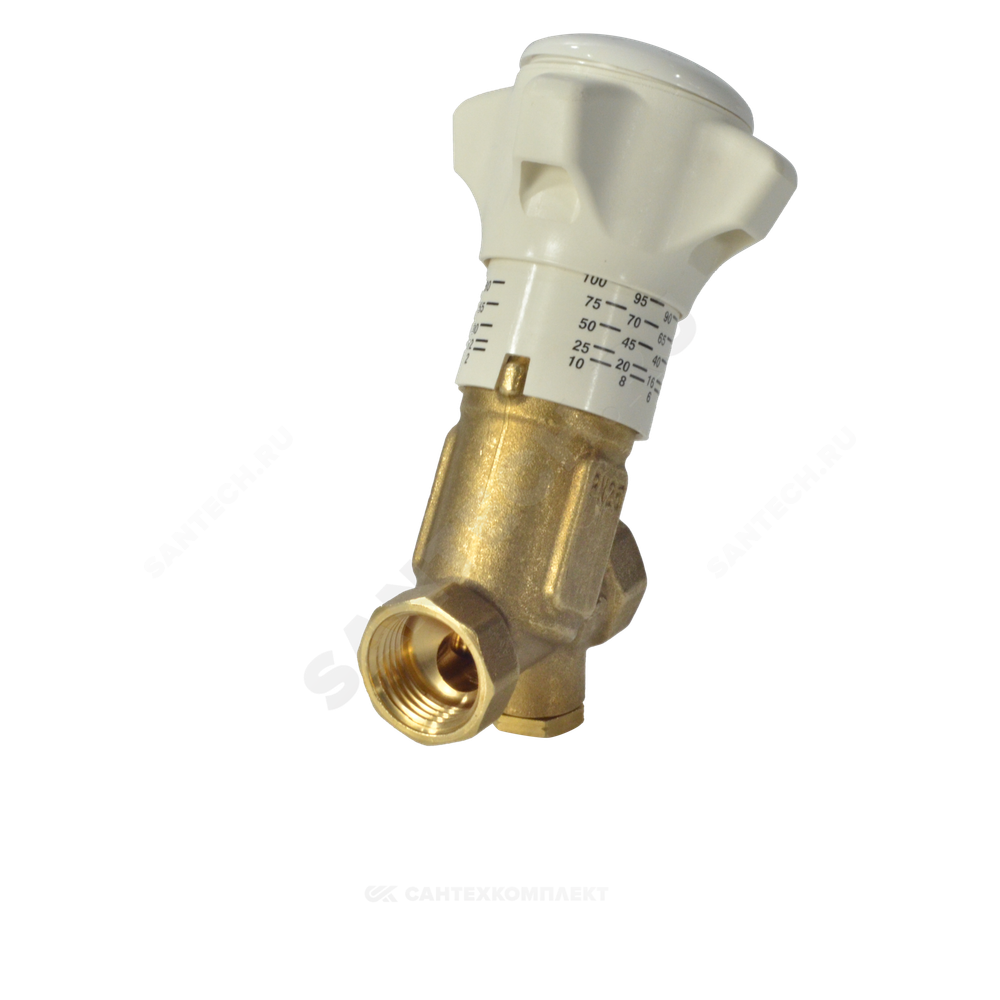 Клапан балансировочный ручной латунь R206B-1 Ду 15 G1/2" A Ру25 ВР Kvs=2.1м3/ч без ниппелей Giacomini R206BY113