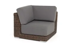 "Капри" модуль диванный угловой с подушками, цвет коричневый