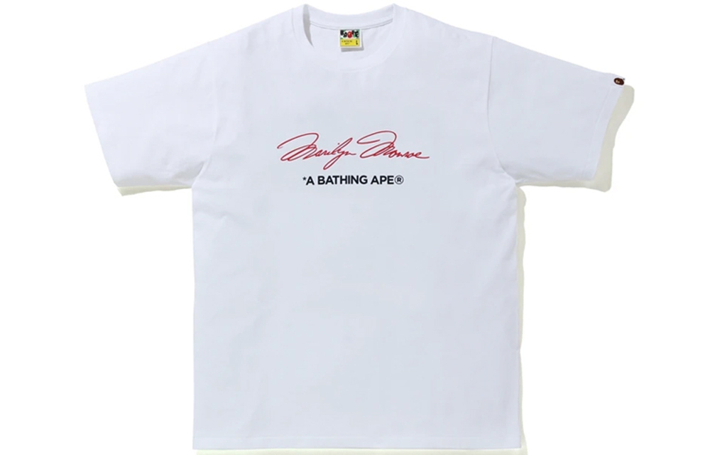 A Bathing Ape A Bathing Ape Bathing Ape X Marilyn Monroe Signature Tee белый
