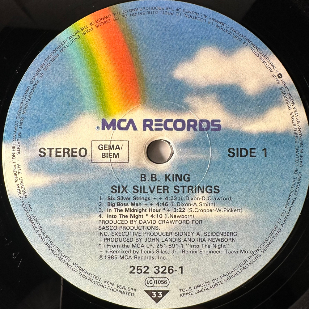 B.B. King - Six Silver Strings (Германия 1985г.)