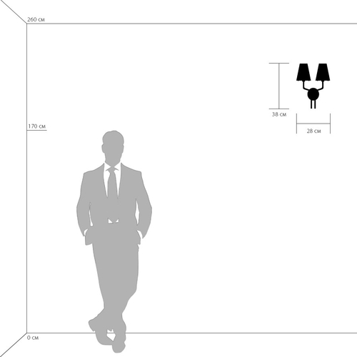 758624 Бра DIAFANO 2х40W G9 ХРОМ/ПРОЗРАЧНЫЙ