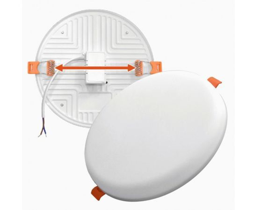 Встраиваемый безрамочный круглый светодиодный светильник IONICH 24Вт 1900Лм 230В 4000K 170мм IP20 1592