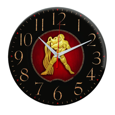 Часы настенные "Знаки зодиака"  Золотой Водолей Декор для дома, подарок