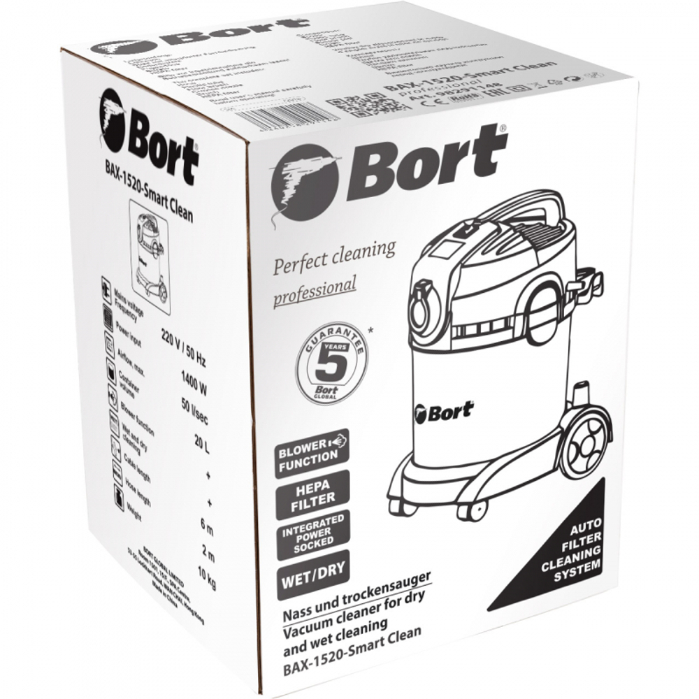 Профессиональный пылесос Bort BAX-1520-Smart Clean 1400 Вт (98291148)