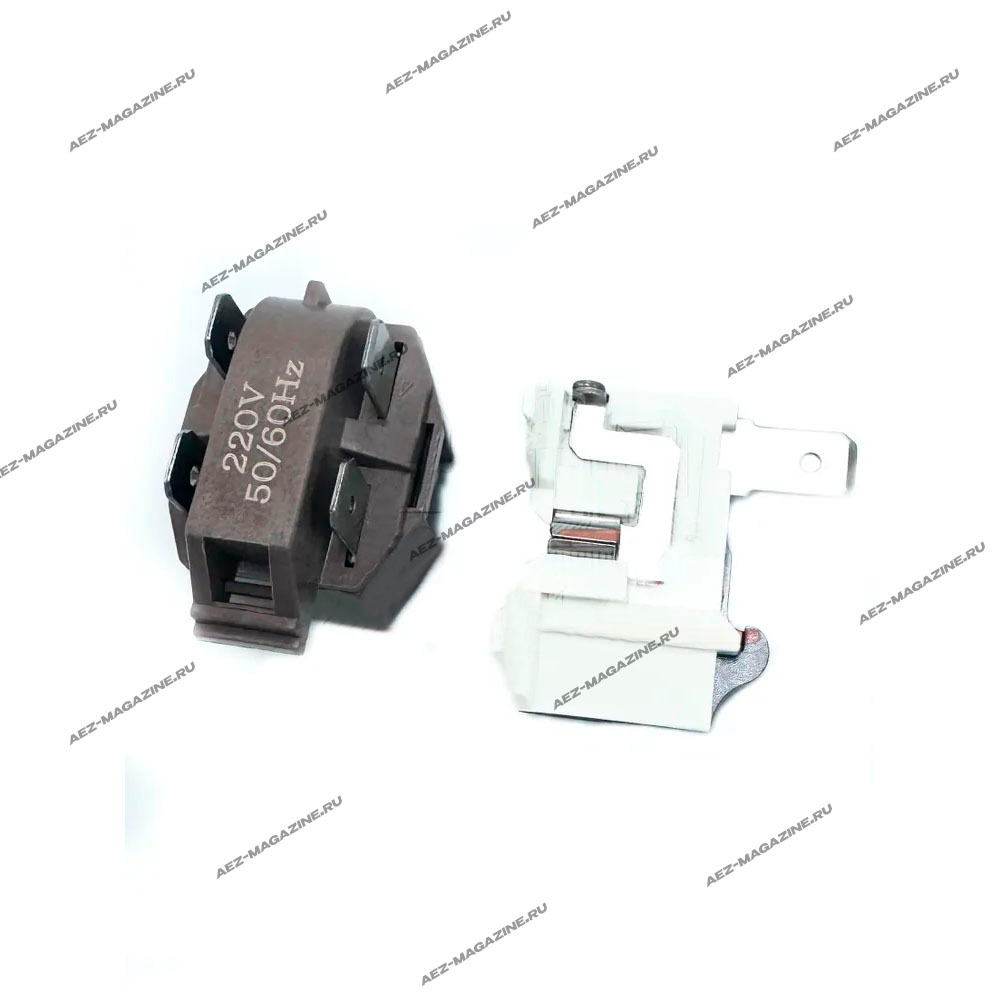 Реле для холодильника, комплект пусковое + тепловое реле компрессора
