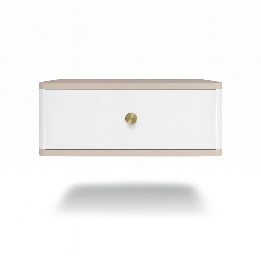 Тумба прикроватная подвесная ROYAL 5300 эко (Макиато-р.золото)