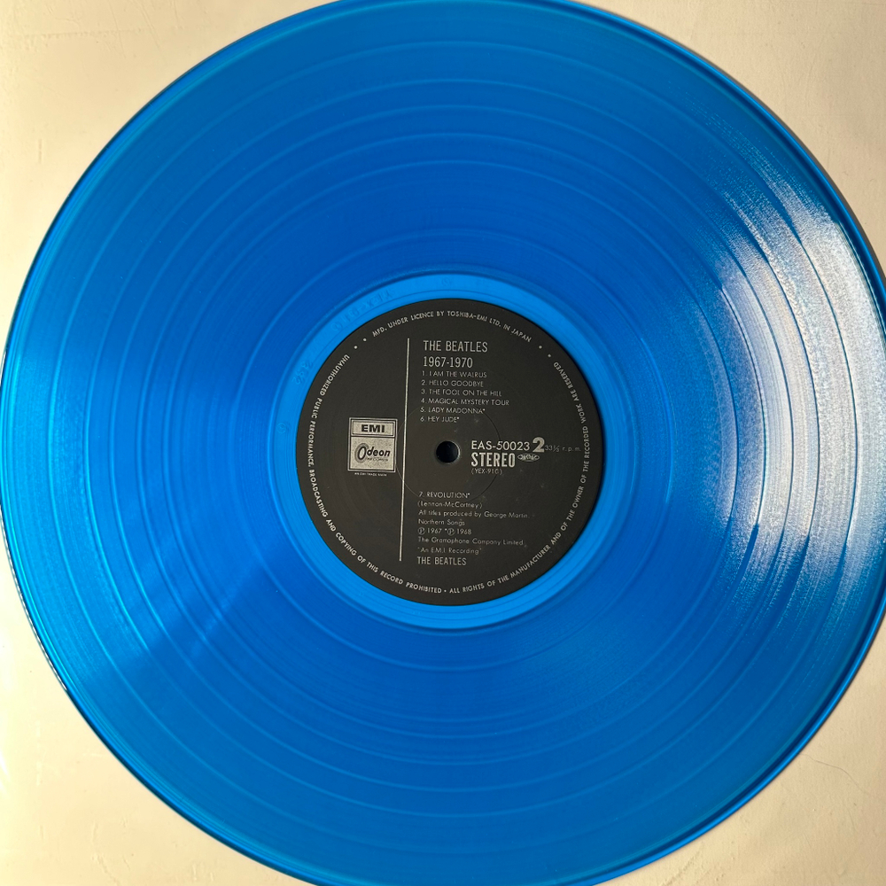 The Beatles ‎– 1967-1970 2LP (Япония 1982г.) Blue
