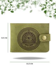 Портмоне Всевидящее око светло-зеленый нубук 05064