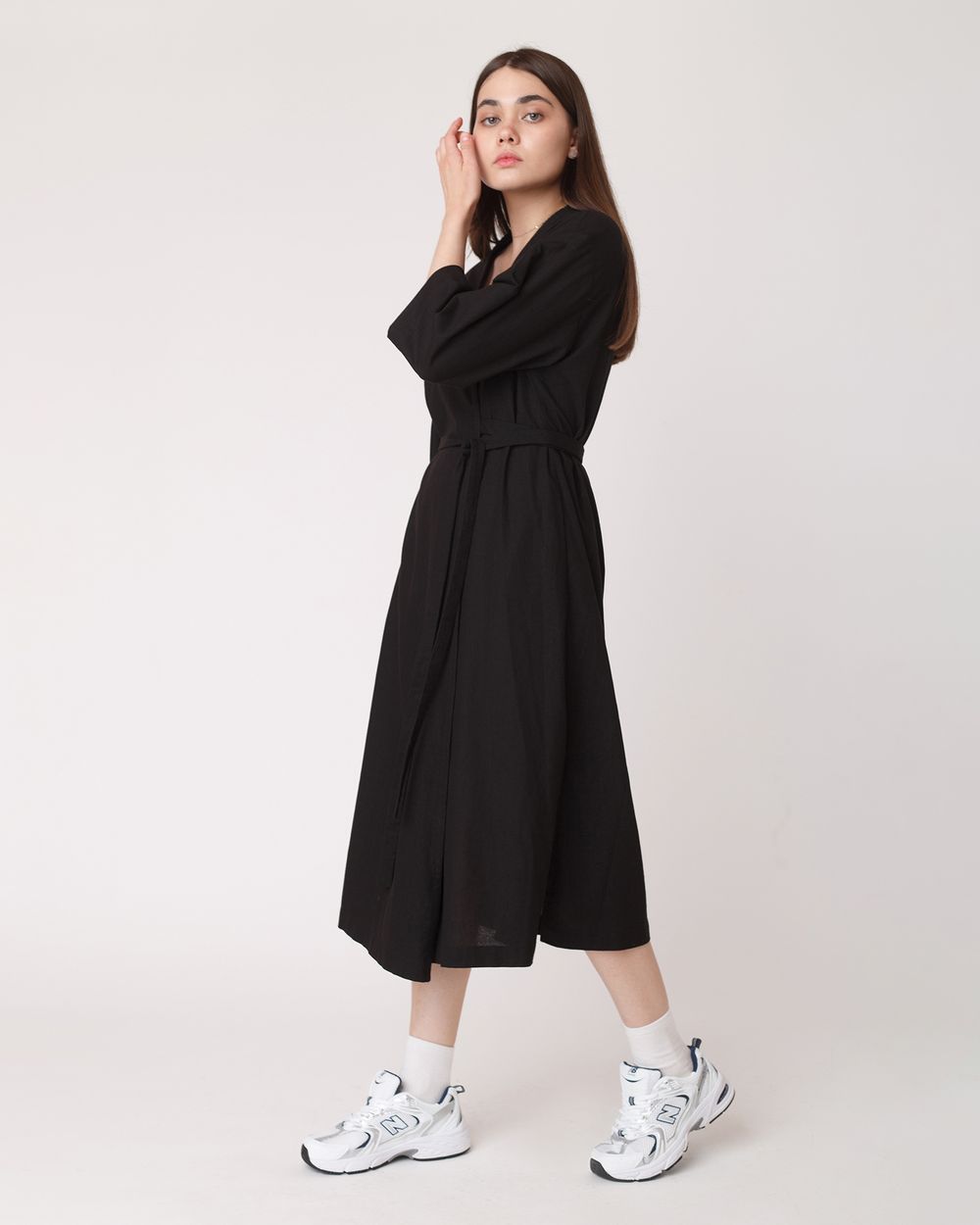 Платье FOS На запах Черное