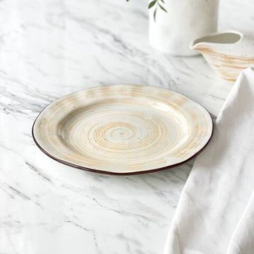 Тарелка Latte 22,5 см, ручная работа, фарфор