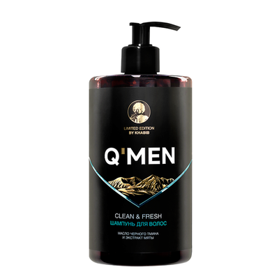 Q'Men шампунь Clean&Fresh 640мл