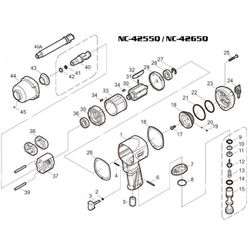 MIGHTY SEVEN (NC-4255T02) Ремкомплект для гайковерта NC-4255Q, ось стандартная (34, 35, 36)