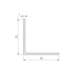 Уголок ARH-W20x20x1-3000 BLACK (Arlight, Алюминий) 063300