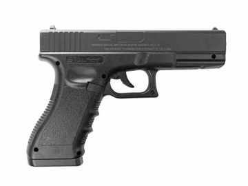 Пистолет пневматический Stalker S17 (аналог "Glock17") к.4,5мм, пластик, 120 м/с, черный, картон.коробка