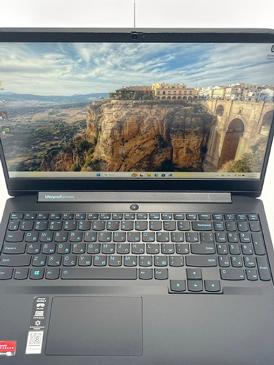 Ноутбук игровой Lenovo ideapad Gaming 3 15ARH05 (82EY009HRK) 15.6"/AMD Ryzen 5 4600H/RAM 8GB DDR4/256GB SSD/NVIDIA GeForce GTX 1650 4GB/1920х1080/IPS/DOS/Подсветка кл-ры: LED/Цвет черный. Состояние: Уценка/большой след. на матрице от клавиатуры