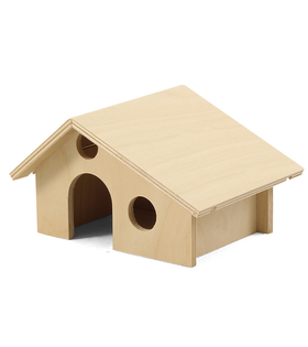 Домик для мелких животных деревянный, 165*130*100мм, Gamma