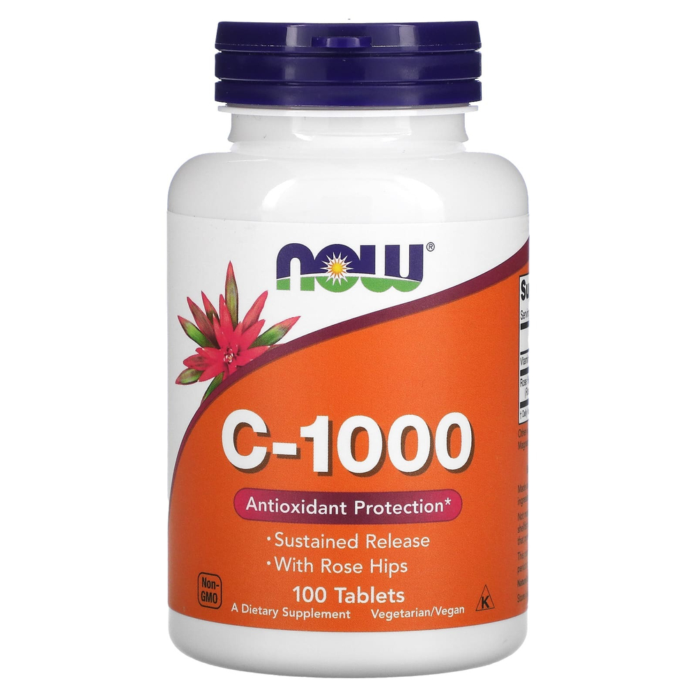 NOW Foods, C-1000, витамин C, 100 таблеток