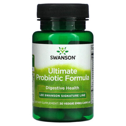 Для пищеварительной системы Swanson, Ultimate Probiotic Formula, 30 вегетарианских капсул Embo Ap