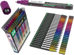 TOOLI-ART акриловые маркеры фломастеры 24 24 Jewel Dark Tones 0,7 мм
