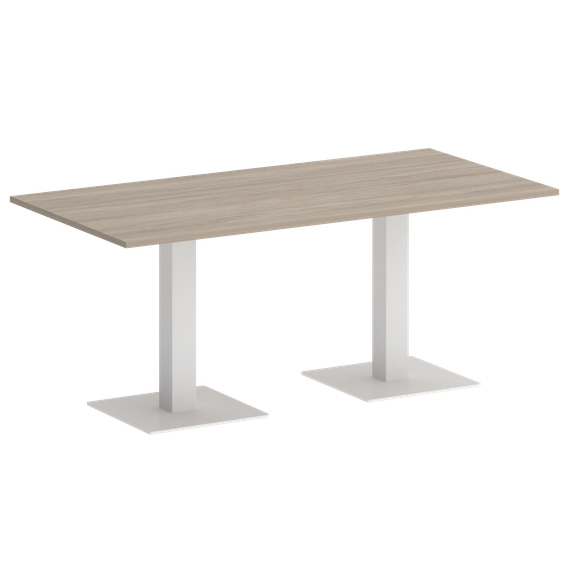 Home Office Стол прямоугольный VR.SP-5-180.2 Дуб Аттик/Металл Белый 1800*900*753