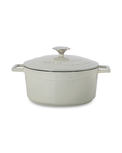 Кастрюля с крышкой LAVA 24см 4.5л кремовая