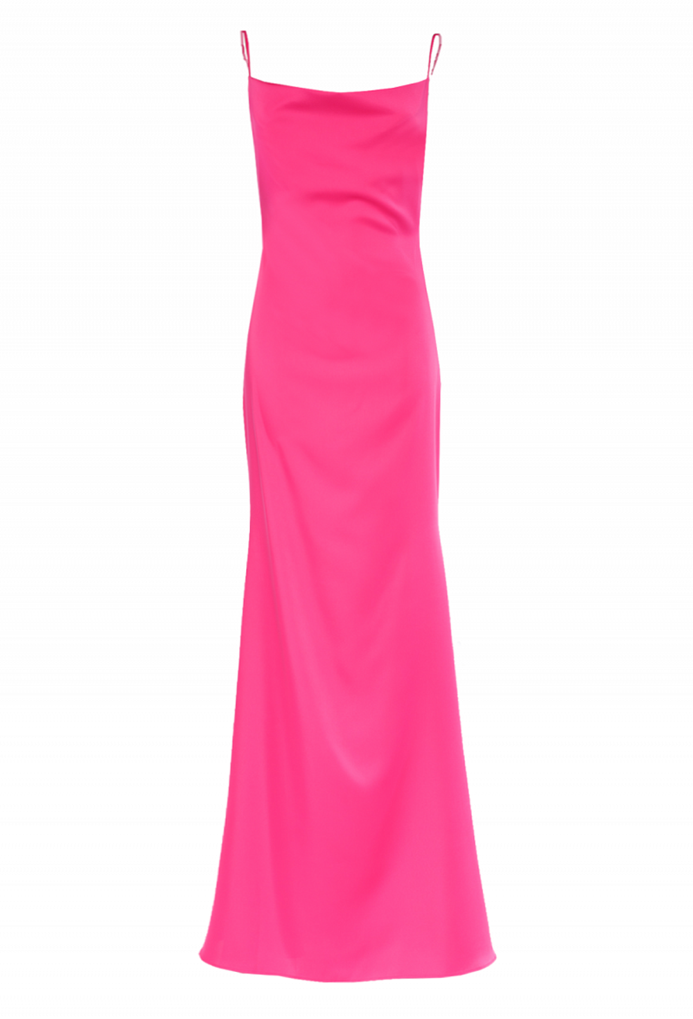 Платье в пол на лямках фуксия 23-19 SS