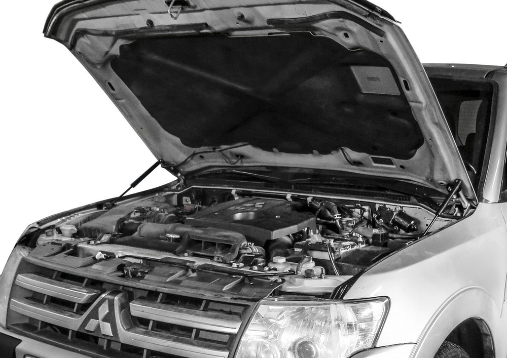 Газовые упоры капота АвтоУпор для Mitsubishi Pajero IV 2006-2020, 2 шт., UMIPAJ012