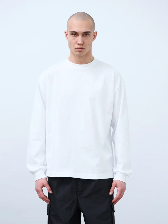 Лонгслив оверсайз (белый) 230 г