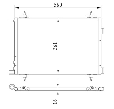 Kular - 56926-KLR - Condenser, air conditioning