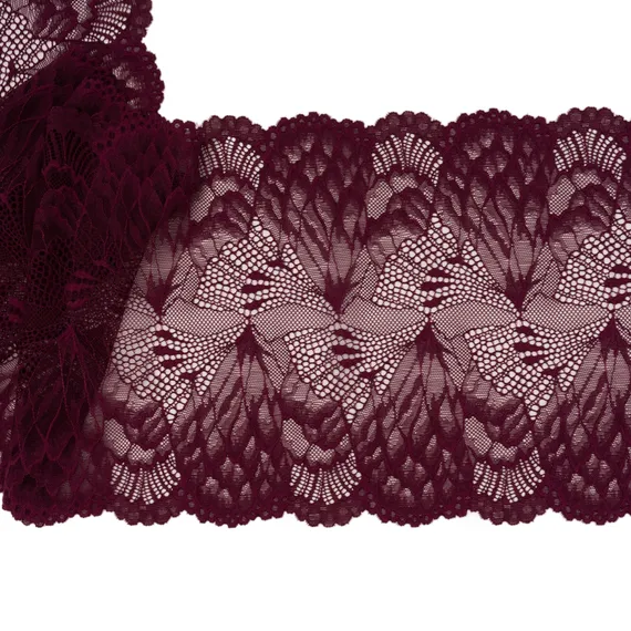 Кружево эластичное слива светлая 22 см