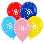 Шар с рисунком Цифра 8 ассорти