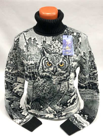Pulltonic женский из шерсти и кашемира "Умная Сова" Размеры (42-50). LADY