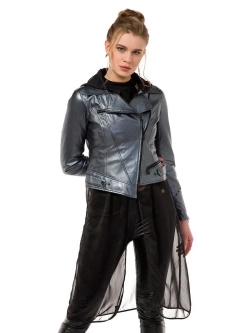 Косуха кожаная куртка женская Турция