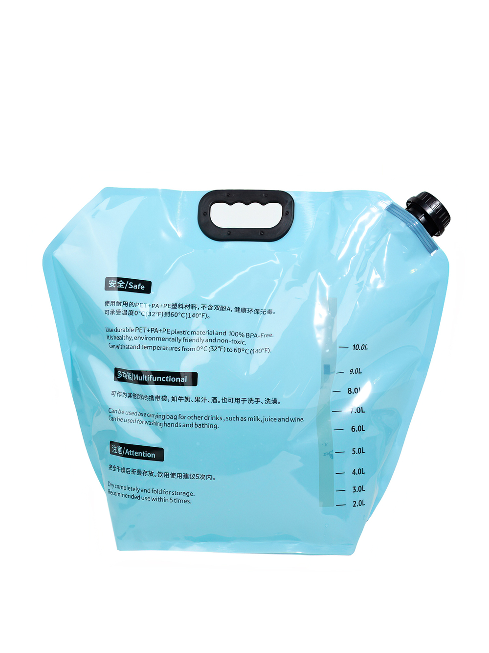 Канистра мягкая Naturehike, с клапаном для воды, 10л, голубой (CNK2450CF027)