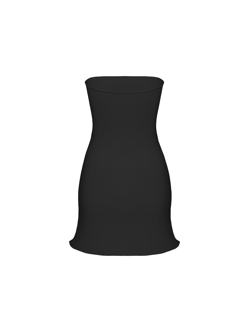 black bandeau dress