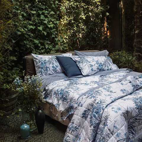 Постельное белье 2 спальное евро Fazzini Cricket blu синее