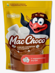 КАКАО НАПИТОК MACCHOCO СМЕШАРИКИ С МАРШМЕЛЛОУ 235ГР