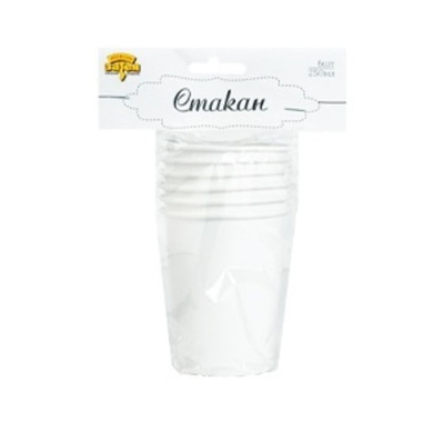 Стакан белый 250мл 6шт