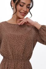 Платье с поясом светло-коричневое DStrend (Акция)