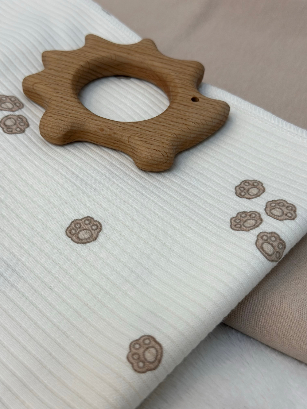 Пеленка в рубчик Лапки 85*130