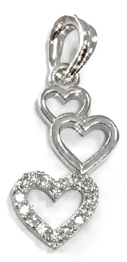 Ювелирная подвеска из серебра 925 пробы с фианитами