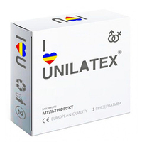 Разноцветные ароматизированные презервативы Unilatex Multifruits 3шт