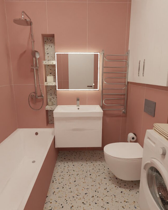 Небольшая ванна комната в новостройке г.Самара